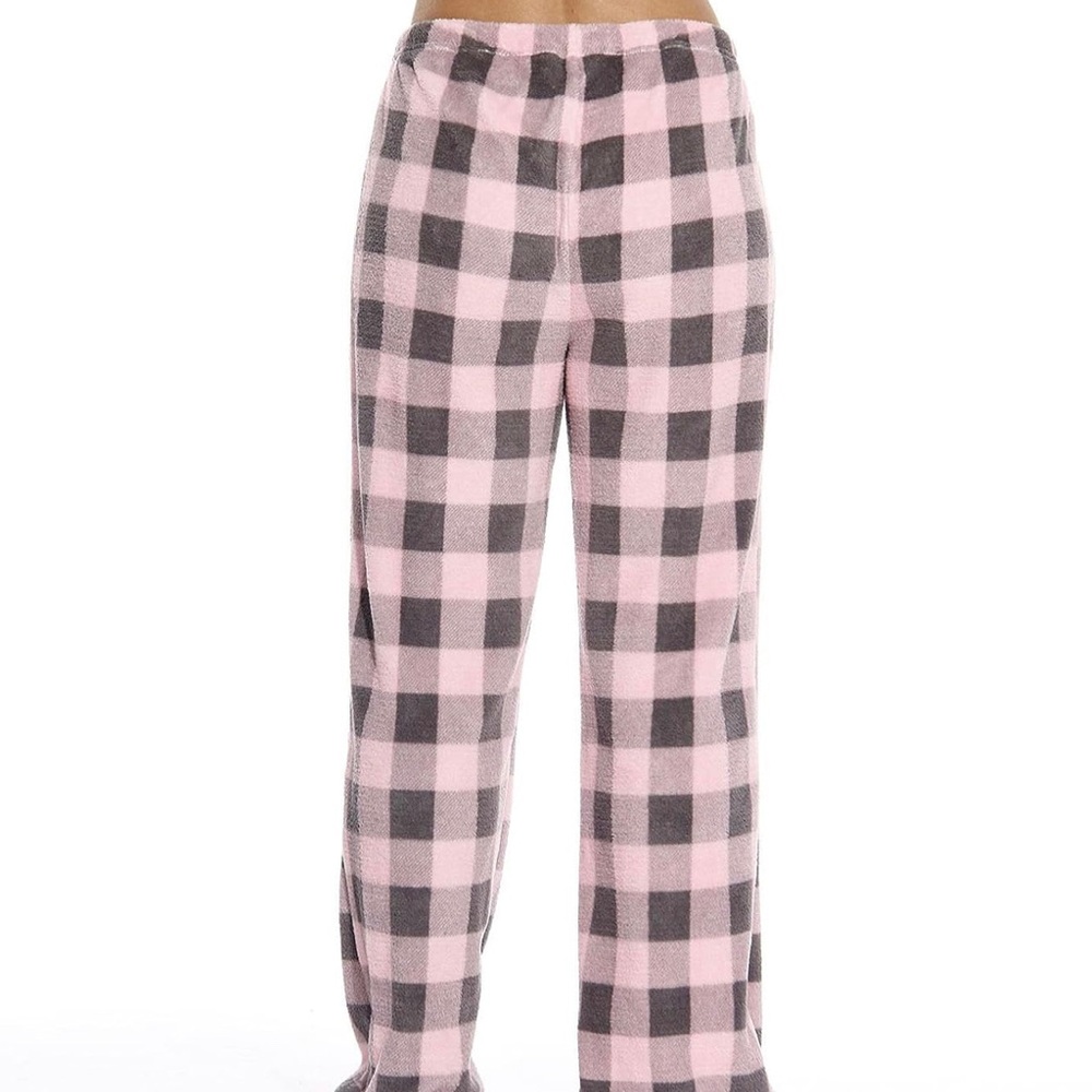 Cuddl Duds plaid pyjama pants sz L (pink/grey)
